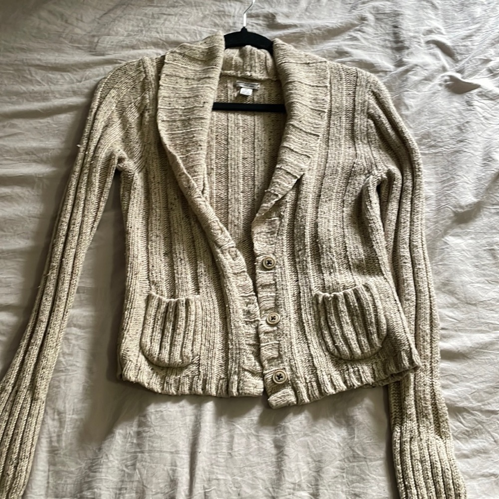 Tan short cardigan